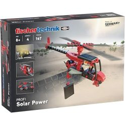   fischertechnik 559882 PROFI Solar Power – napenergia oktató építőjáték gyerekeknek 8 éves kortól, napelemes modul és motor