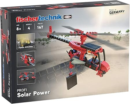 fischertechnik 559882 PROFI Solar Power – napenergia oktató építőjáték gyerekeknek 8 éves kortól, napelemes modul és motor