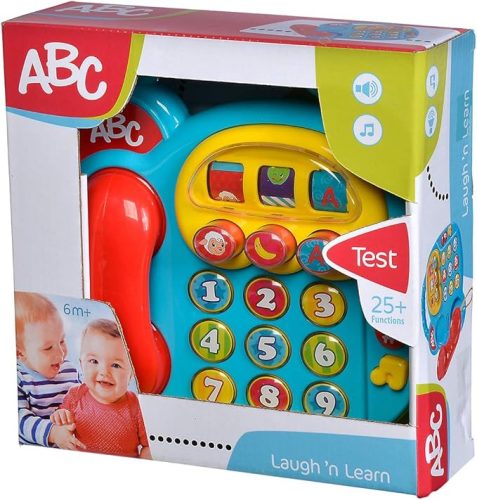 Simba ABC Színes Játék Telefon – Zenélő és hangot adó fejlesztő babajáték, 6 hónapos kortól