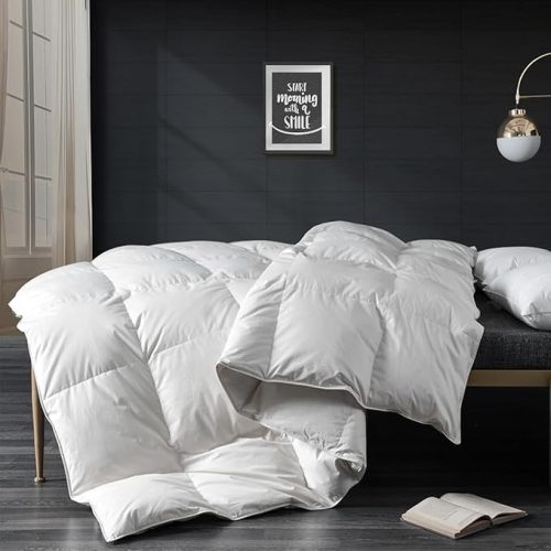 APSMILE Ágynemű Paplan 240 x 260 cm – Mikroszálas Steppelt, Két Személyes, – Fehér, Gyári csomagolás