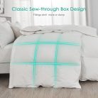 APSMILE Ágynemű Paplan 240 x 260 cm – Mikroszálas Steppelt, Két Személyes, – Fehér, Gyári csomagolás