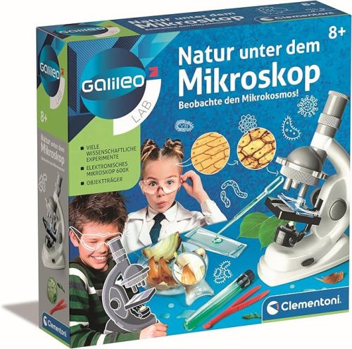 Clementoni Galileo Lab – „Natur a mikroszkóp alatt” gyerek mikroszkóp készlet (8+)