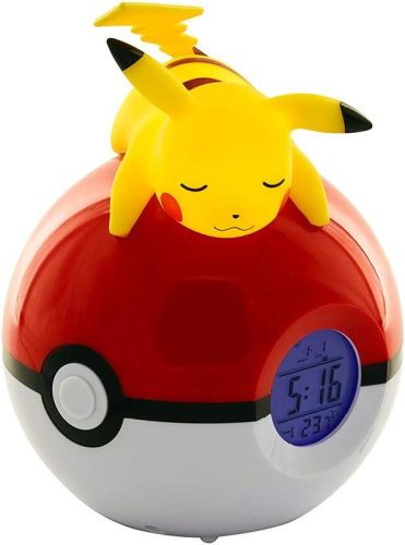 Teknofun Pokémon Pikachu Világító FM Rádiós Ébresztőóra – LED fénnyel, kb. 16 cm (811354)