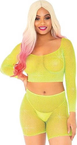 Leg Avenue női neonsárga jelmez(M/L-es méret)