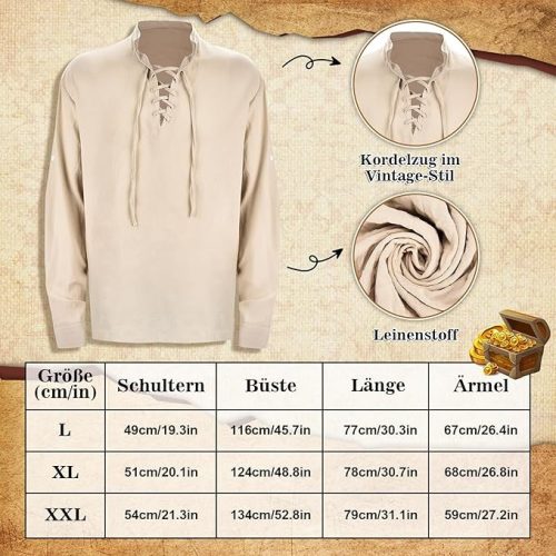 Herenear férfi reneszánsz viking jelmez L-es- méret