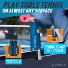 JOOLA behúzható asztalitenisz háló – hordozható pingpong háló minden asztalra (max. 5 cm vastagságig), opcionális ütő- és labdakészlettel