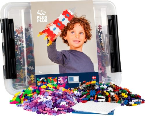 Plus-Plus 9603406 Kreatív építőkocka doboz, Zseniális építőjáték, 2400 darabos