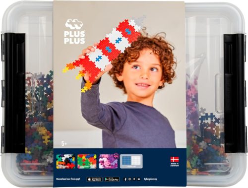 Plus-Plus 9603406 Kreatív építőkocka doboz, Zseniális építőjáték, 2400 darabos