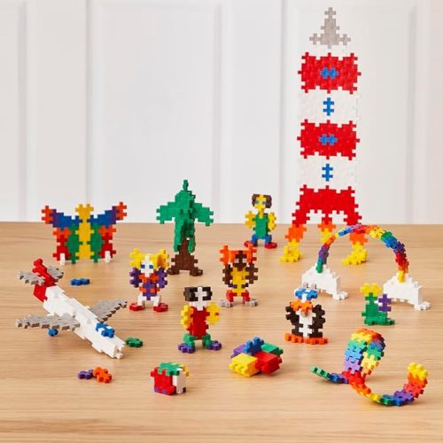 Plus-Plus 9603406 Kreatív építőkocka doboz, Zseniális építőjáték, 2400 darabos