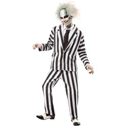   Rubie’s Beetlejuice Deluxe férfi jelmez – fekete/fehér csíkos, XL méret