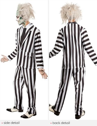 Rubie’s Beetlejuice Deluxe férfi jelmez – fekete/fehér csíkos, XL méret