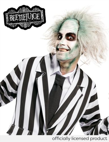 Rubie’s Beetlejuice Deluxe férfi jelmez – fekete/fehér csíkos, XL méret