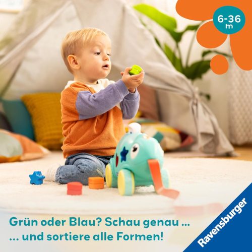 Ravensburger 4875 Play+ – Zenei formák és színek kaméleon, elektronikus tanulójáték 1 éves kortól