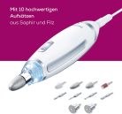 Beurer MP 62 elektromos manikűr/pedikűr készlet 10 heggyel, LED lámpával és tárolótáskával
