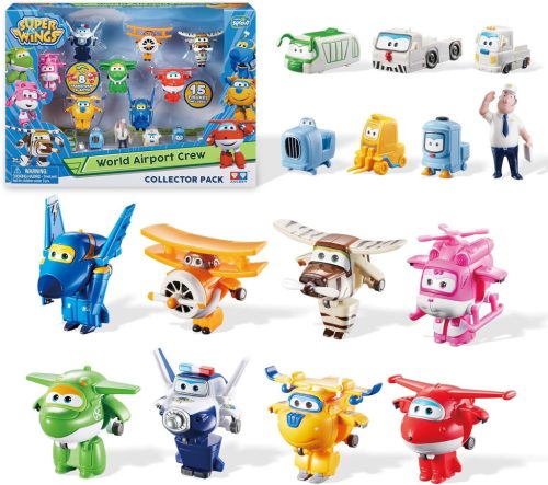 Super Wings World Airport Crew  széria 15 db-os figuraszett