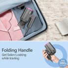 DEWILY összecsukható utazó ionos hajszárító – kompakt modell 3 hőfokozattal, diffúzorral és styling fúvókával