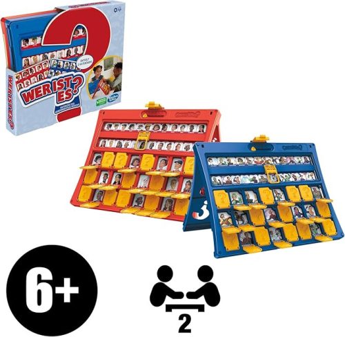 Wer ist es? – Klassisches Ratespiel társasjáték gyerekeknek (6+), 2 játékos számára,Német verzó