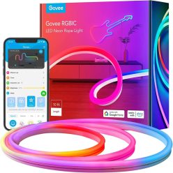   Govee RGBIC Neon LED szalagfények 3M, DIY alakzat, színváltós fény alkalmazásvezérléssel