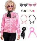 Miulruma Pink Ladies  50-es évekbeli öltözék, női sikkes zakó, jelmezszett nőknek-L-es-méret
