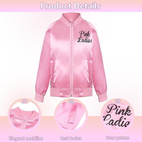 Miulruma Pink Ladies  50-es évekbeli öltözék, női sikkes zakó, jelmezszett nőknek-L-es-méret