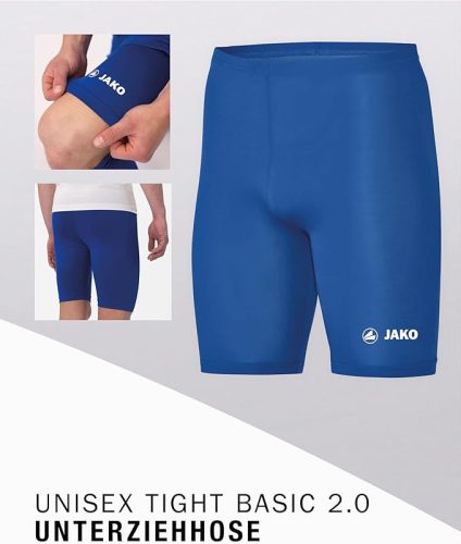 JAKO Tight Basic 2.0 - Elasztikus poliészter kerékpáros nadrág– Sportkék, L méret