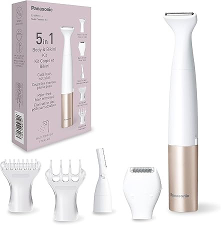 Panasonic ES-WM31 5 az 1-ben női testszőrtelenítő és bikinivonal trimmelő – vízálló, elemes, cserélhető fejekkel