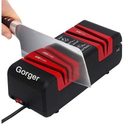   Gorger Elektromos késélező 2800ford/perc , professzionális élező gyémántkorong 50w-os rézmotor (piros)