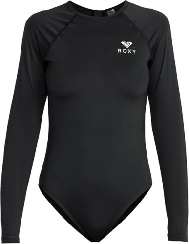 Roxy Essentials Onesie Back Zip női egyrészes fürdőruha – hosszú ujjú, hátul cipzáros – fekete, XL (EU 42) méret