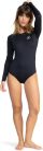 Roxy Essentials Onesie Back Zip női egyrészes fürdőruha – hosszú ujjú, hátul cipzáros – fekete, XL (EU 42) méret