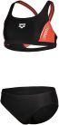 arena G Thrice Jr Two Pieces R Lány Bikini – Fekete/Coral/Fehér, 152cm méret