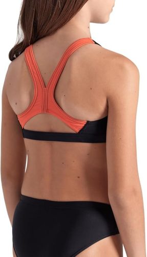 arena G Thrice Jr Two Pieces R Lány Bikini – Fekete/Coral/Fehér, 152cm méret