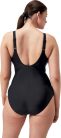 Speedo női alakformáló egyberészes fürdőruha csavart elülső résszel – fekete, 42-es méret