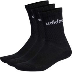   adidas uniszex pamutos edzőzokni 3 pár – fekete/fehér, EU 40‑42 méret