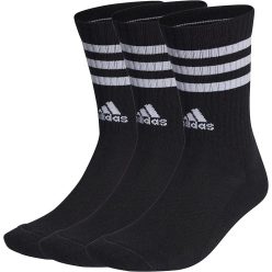   adidas 3-Stripes Párnázott Zokni Unisex – 3 pár, Fekete/Fehér, több méretben