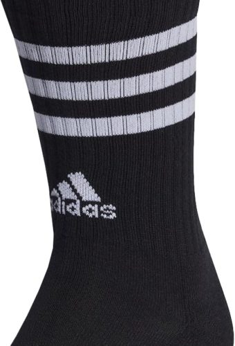 adidas 3-Stripes Párnázott Zokni Unisex – 3 pár, Fekete/Fehér, több méretben