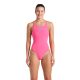 Arena Solid Swim Pro Team női egyrészes fürdőruha – sportos, gyorsan száradó MaxLife Eco anyagból, rózsaszín, 36 EU méret
