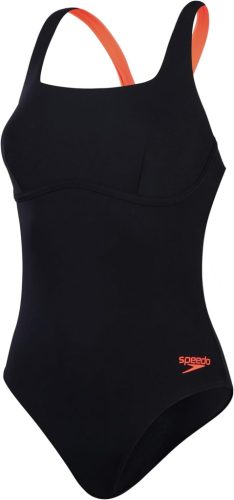 Speedo Flex női egyrészes fürdőruha – beépített melltartóval, fekete/piros, több méretben