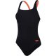 Speedo Flex női egyrészes fürdőruha – beépített melltartóval, fekete/piros, több méretben