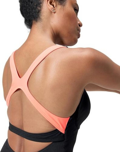 Speedo Flex női egyrészes fürdőruha – beépített melltartóval, fekete/piros, több méretben