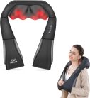 Snailax Shiatsu váll-nyak hátmasszírozó hővel, hátmasszírozó, elektromos 4D forgómasszírozó