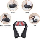 Snailax Shiatsu váll-nyak hátmasszírozó hővel, hátmasszírozó, elektromos 4D forgómasszírozó