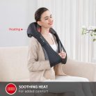 Snailax Shiatsu váll-nyak hátmasszírozó hővel, hátmasszírozó, elektromos 4D forgómasszírozó