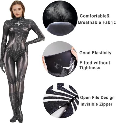 Ragno női jelmez – Egyrészes bodysuit felnőtteknek(XL- méret)