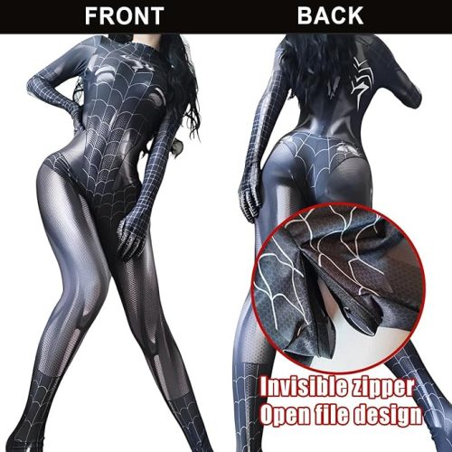 Ragno női jelmez – Egyrészes bodysuit felnőtteknek(XL- méret)
