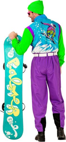 WIDMANN MILANO Party Fashion - Snowboardos Jelmez, Overall, Retro Hóruha, 80-as évekbeli Öltözet(XXL- es méret)