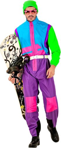 WIDMANN MILANO Party Fashion - Snowboardos Jelmez, Overall, Retro Hóruha, 80-as évekbeli Öltözet(XXL- es méret)