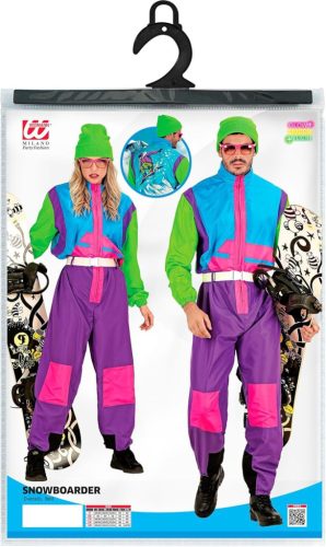 WIDMANN MILANO Party Fashion - Snowboardos Jelmez, Overall, Retro Hóruha, 80-as évekbeli Öltözet(XXL- es méret)