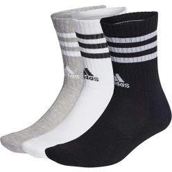   adidas 3 pár hosszú zokni – szürke/fehér/fekete, uniszex, EU 48–51 méret