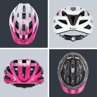Uvex Air Wing könnyű univerzális kerékpáros sisak – pink-fehér, állítható méret, LED lámpával bővíthető (52–57 cm)