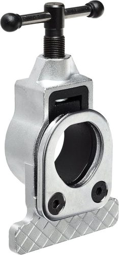 XLC TO-S71 fűrészvezető szerszám villanyakhoz és nyeregcsőhöz – precíz csővágó segédeszköz, ezüst